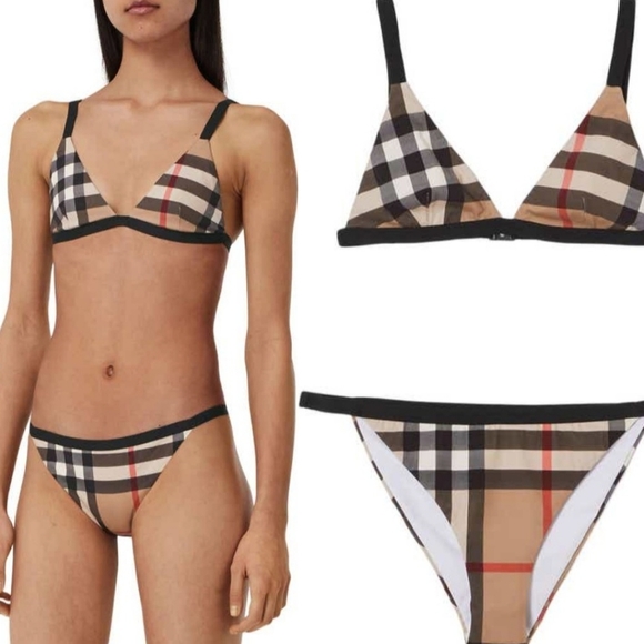 BURBERRY Loing Check 2-piece Swimsuit - Picture 1 of 6